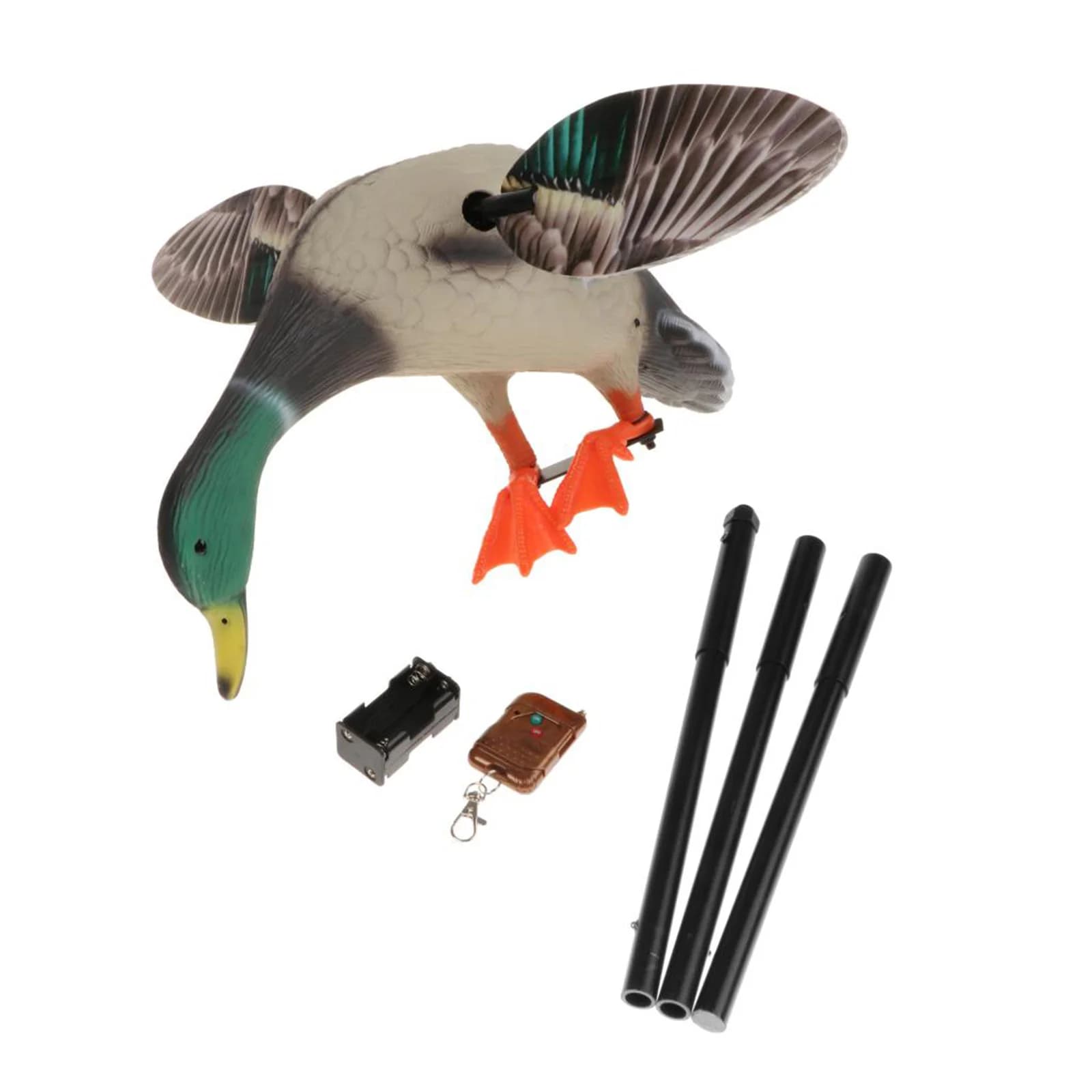 Leurre canard électrique télécommandé volant mallard réaliste simulation 3D sans batterie inclus