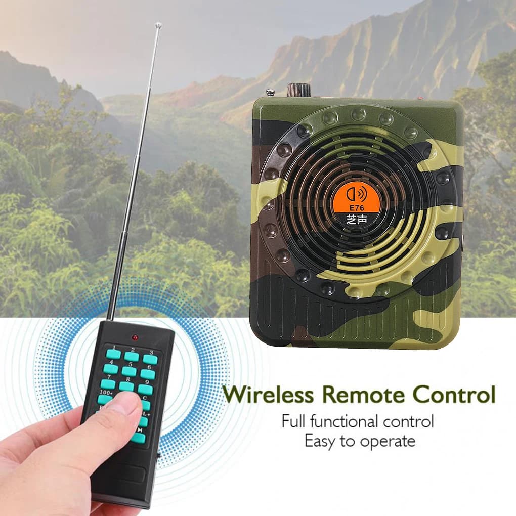 Amplificateur son rechargeable télécommande chasse - Haut-parleur appel appâts ampli portable professionnel