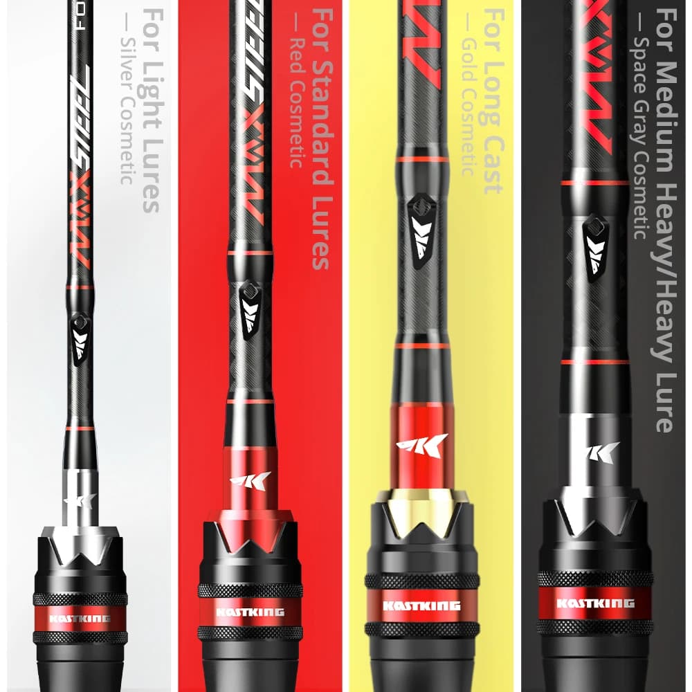 Canne carbone KastKing Max Steel 1.8-2.4m - Canne spinning casting pêche brochet black bass France