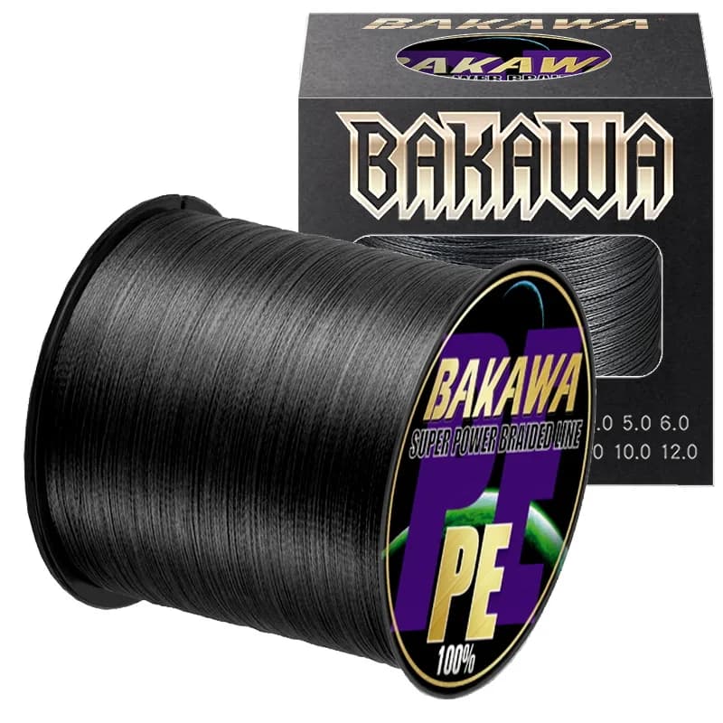 Ligne de pêche BAKAWA 4 brins multifilament 100M-1000M résistante à l'abrasion pour carpe et pêche sportive