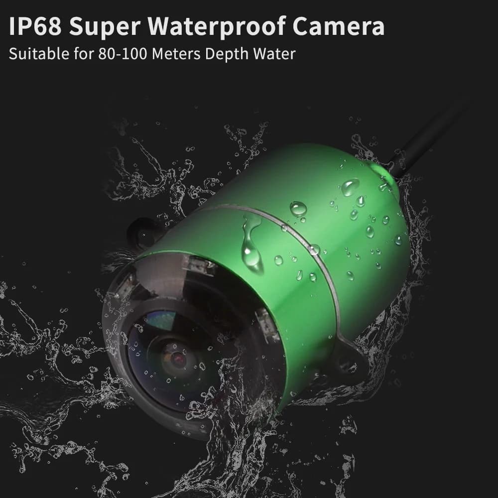 Caméra pêche sous-marine 80-100 mètres vision nocturne format CVBS remplacement pour détecteur de poissons équipement pesca