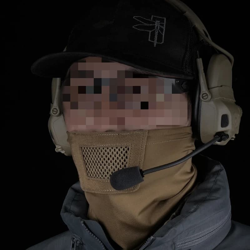 Masque rembourré maille respirant demi-face - Camping pêche jeux outdoor - Airsoft tir