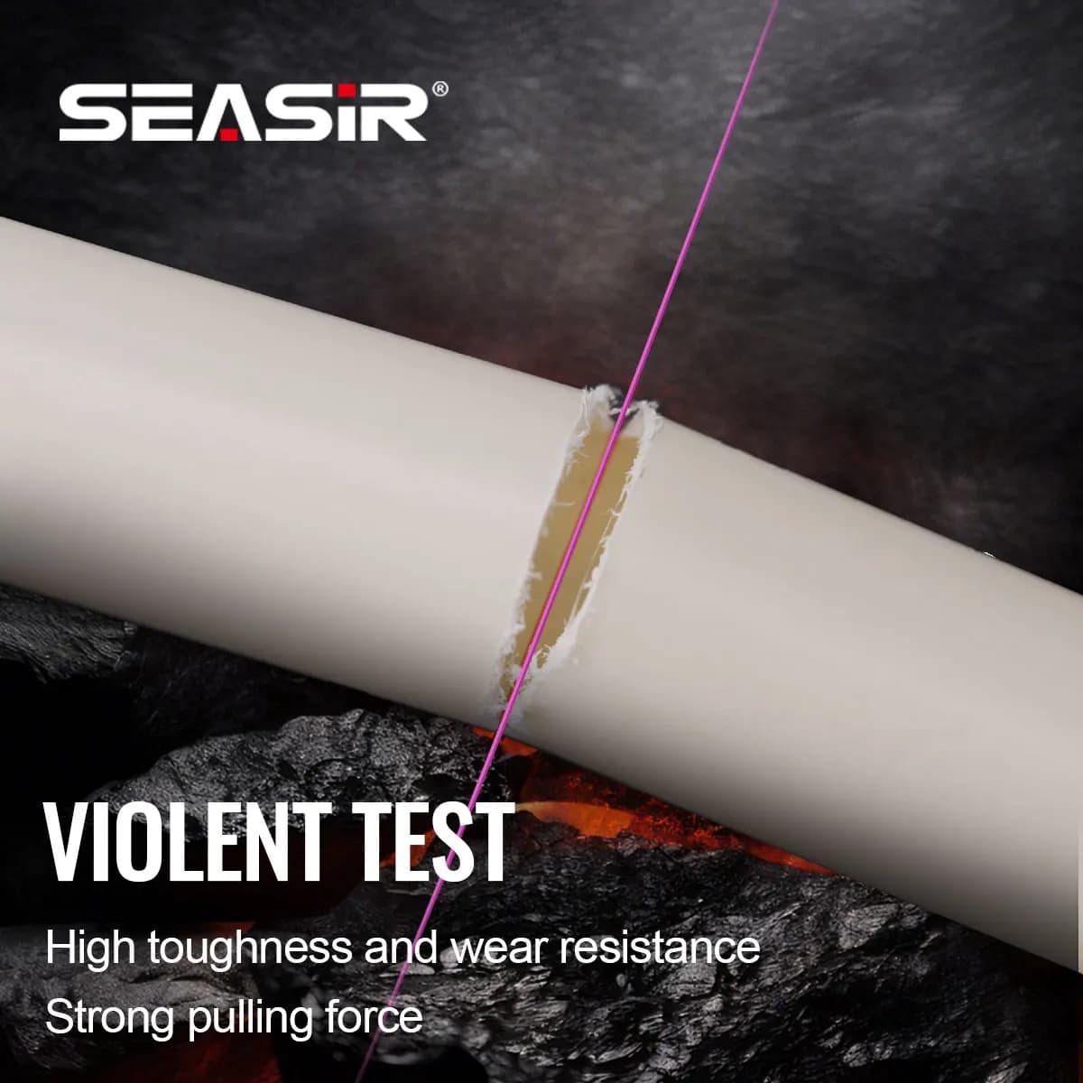 Ligne tressée multicolore Seasir Bull Max X8 300M 15-70LB qualité japonaise pour pêche en mer