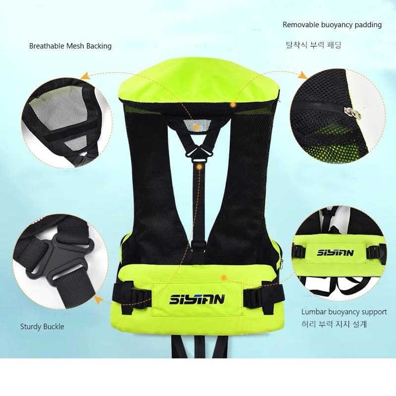 Veste de pêche professionnelle avec grande flottabilité poches larges pour pêche en mer bateau