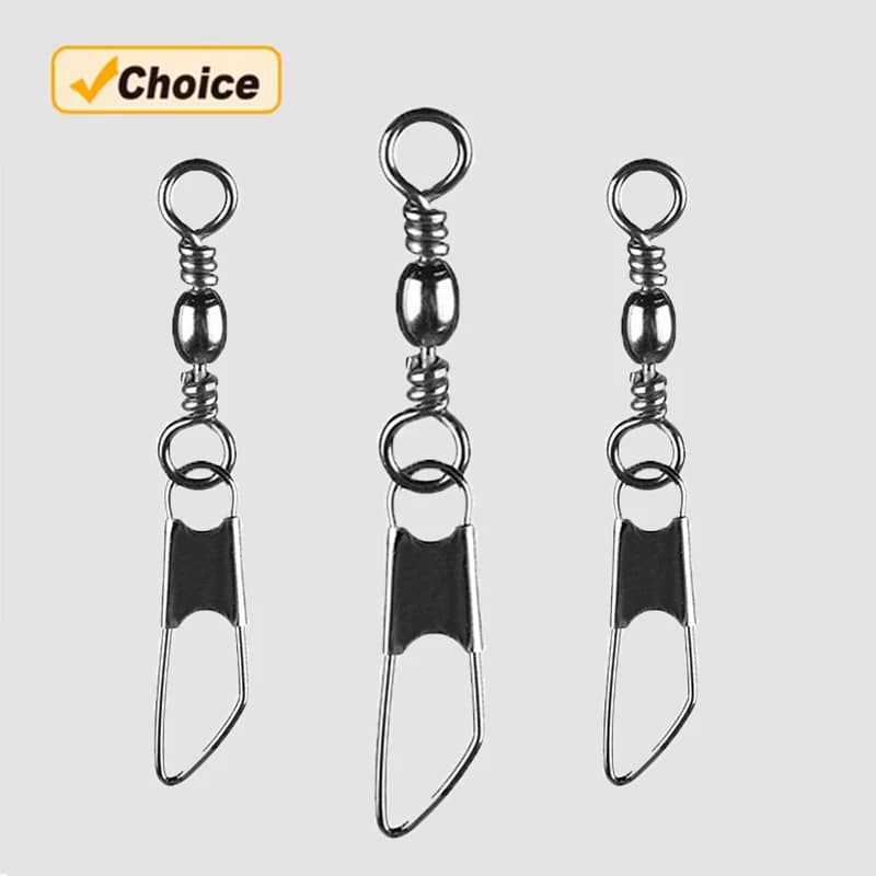50 snaps swivel pêche mer inox haute résistance connecteurs ligne baril sécurité accessoires