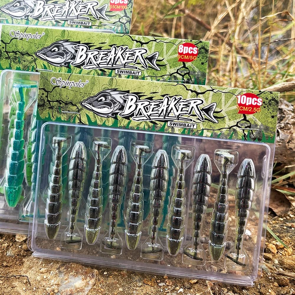 Leurre souple Spinpoler Breaker leurre pêche carnassiers brochet perche truite appât tige queue palette