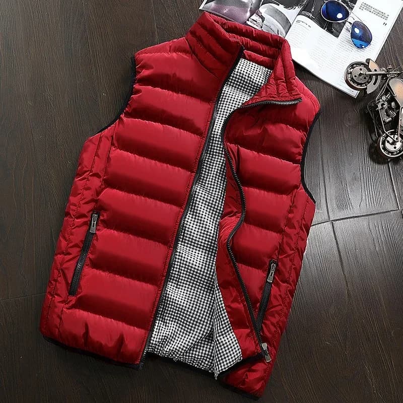 Veste sans manches homme chaude et coupe-vent en coton pour l'automne et l'hiver
