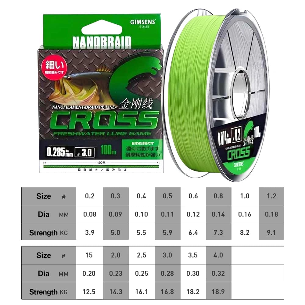 Ligne PE braidée ultra-fine 4 brins 0.07-0.33mm - Haute résistance pour pêche carpe et carnassier