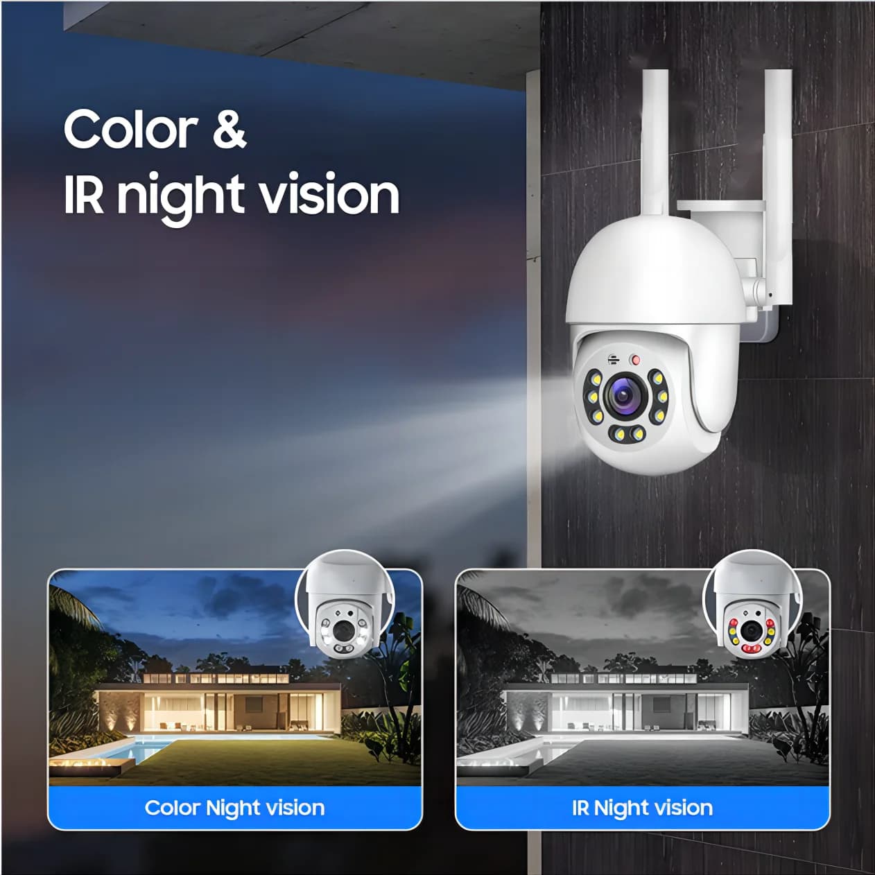 Caméra surveillance extérieure PTZ WIFI 4MP Tuya étanche IP66 5G double bande vidéo sécurité maison jardin