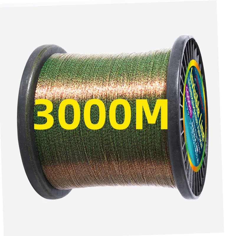 Ligne de pêche invisible 3D spotted 3000M/1000M/500M fluorocarbone pour carpe brochet perche