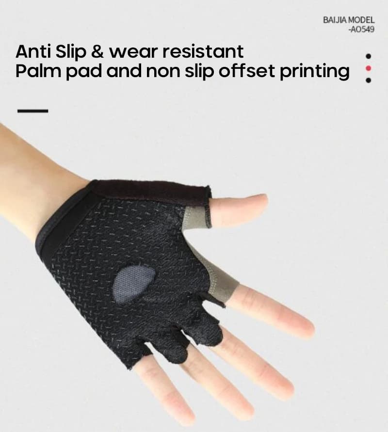 Gants doigts coupés unisexe respirants anti-dérapants - Gants pêche tactiques vélo équipement sportif été