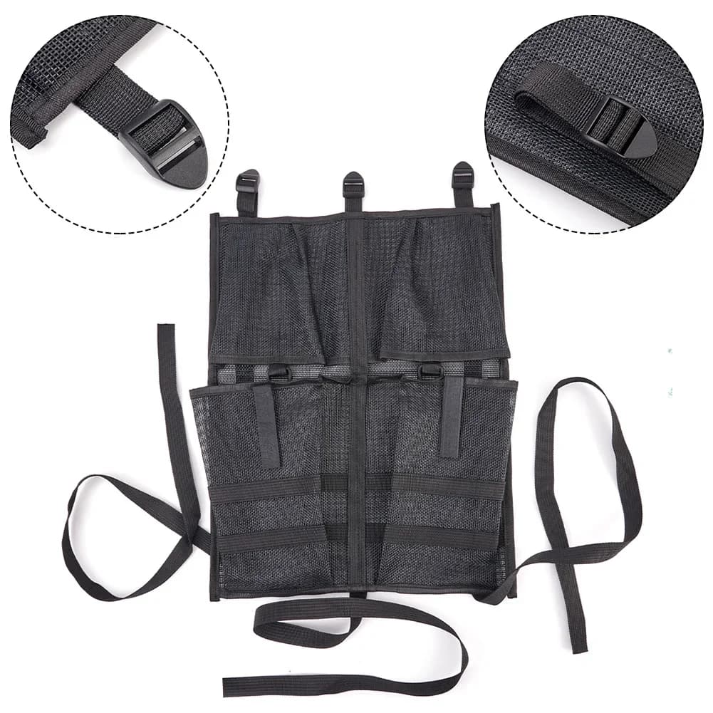 Sac de rangement sous siège pour kayak - Poche organisation en mesh pour outils de pêche