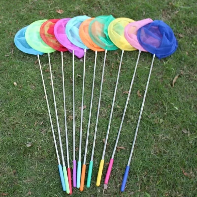 Filet pêche rétractable insectes papillons libellules portable enfants jeu extérieur