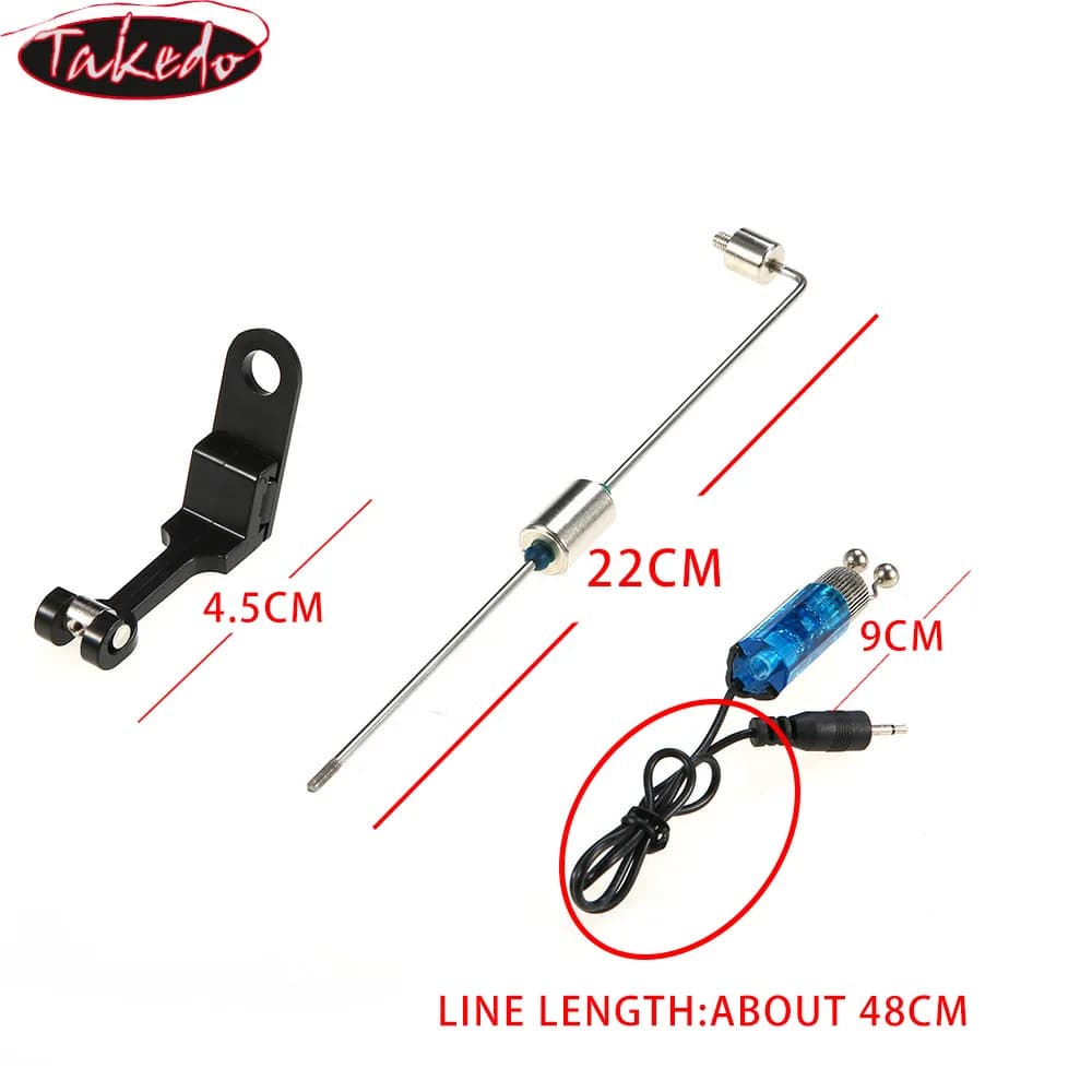 Alarme de touche lumineuse TAKEDO YD01 avec récepteur signal et support 4 couleurs pêche nocturne