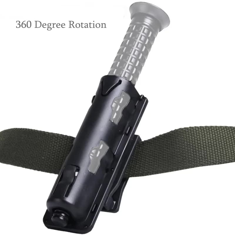 Étui matraque tactique DIZETION rotation 360 degrés ceinture transport police défense pêche sécurité