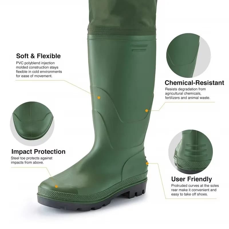 Kit waders poitrine bottes pêche imperméable - Combinaison respirante durable rafting chasse outdoor homme femme