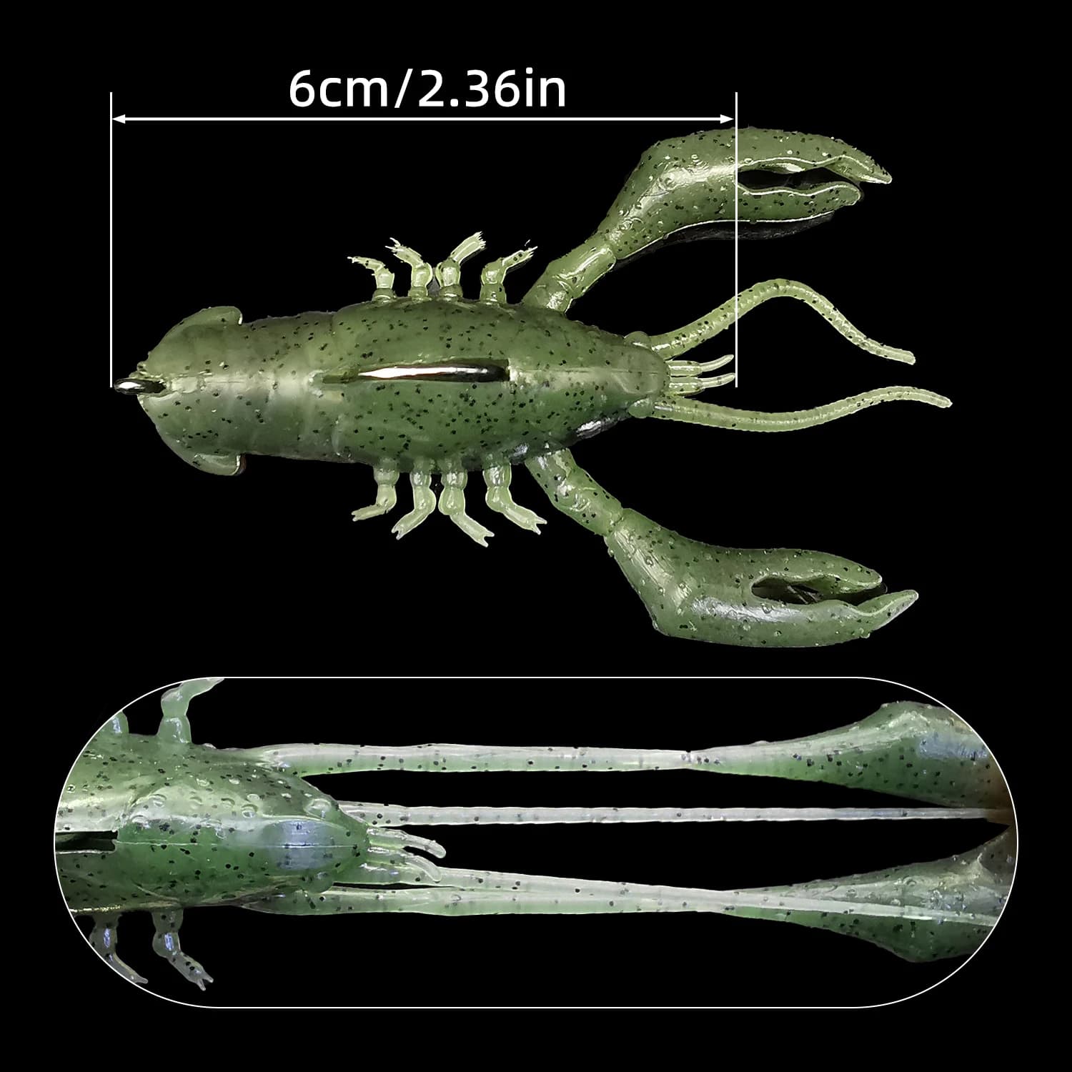 Leurre souple Craw ANFS pour pêche du black bass - Appât artificiel réaliste en forme d'écrevisse