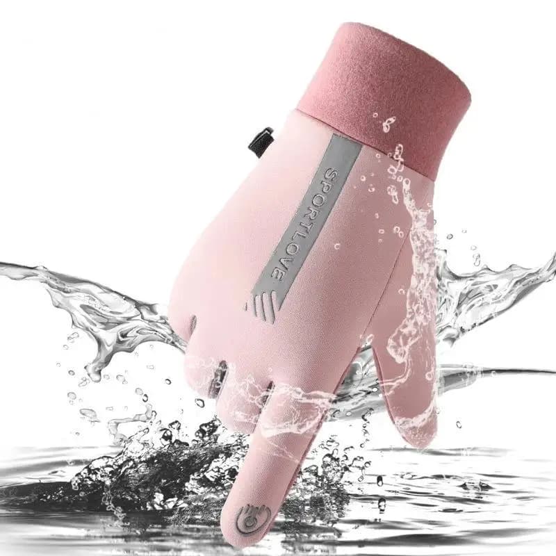 Gants vélo femme hiver thermiques imperméables coupe-vent pour ski running cyclisme