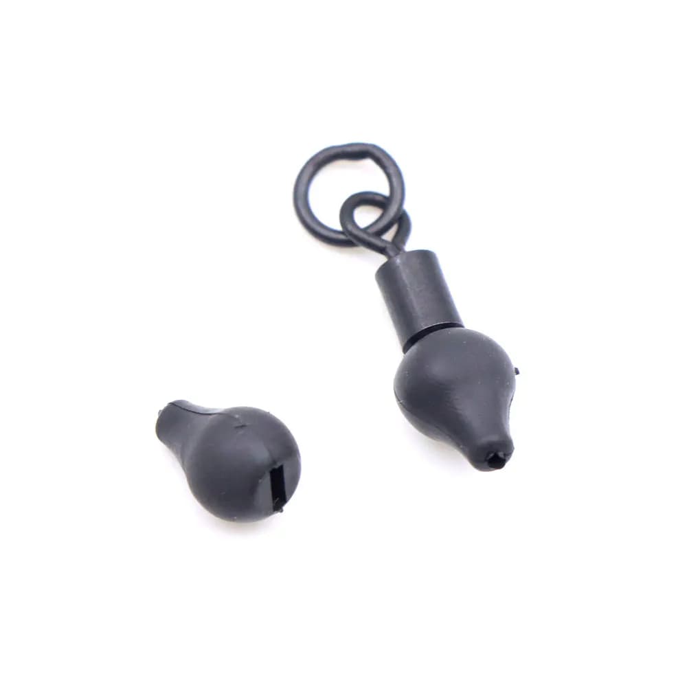 10 perles tungstène pour montage chod rig - Accessoires carpe fluorocarbone avec émerillon connecteur