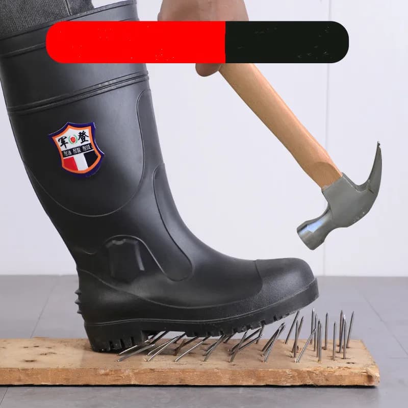 Bottes de sécurité anti-écrasement anti-perforation pêche secours pompiers travaux dangereux