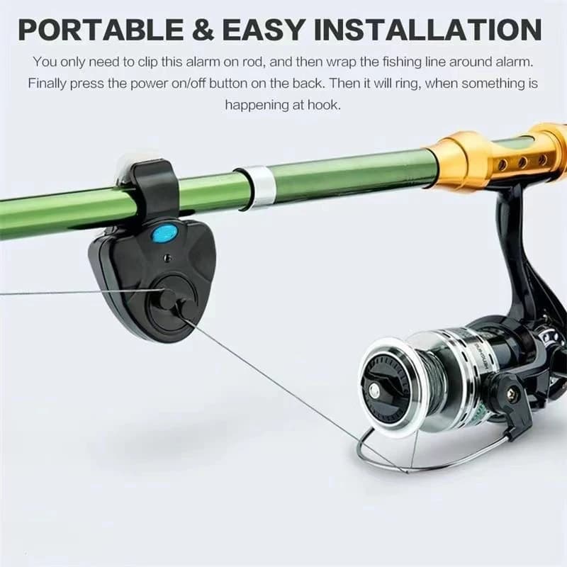 Alarme de pêche portable LED pour carpe - Indicateur de touche avec alarme sonore puissante