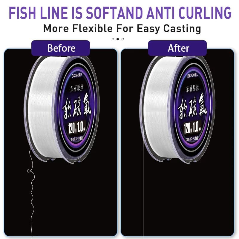 Ligne de pêche fluorocarbone ZUKIBO revêtue souple - Fil monofilament japonais pour eau douce et mer