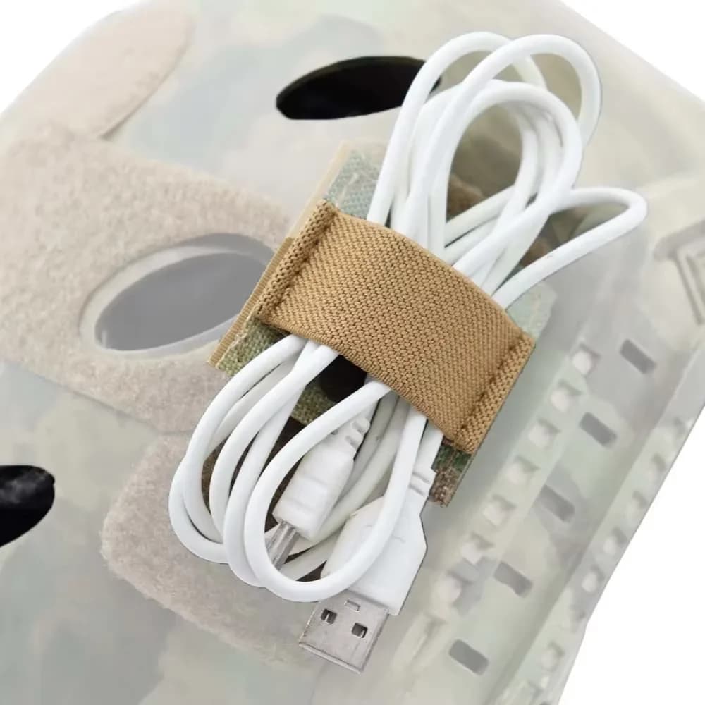 Sangle organisatrice câble casque tactique - Range-fils élastique pour équipement pêche