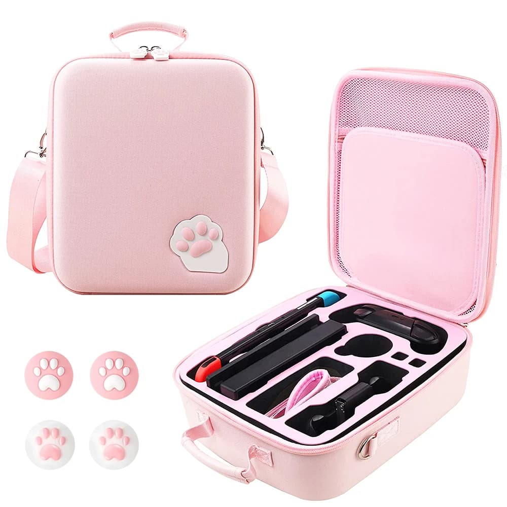 Grande housse de voyage Nintendo Switch OLED - Coque rigide rangement manettes accessoires jeux
