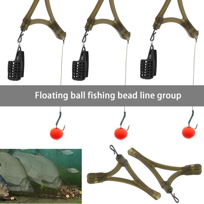 Système anti-emmêlement pour cage feeder carp - 100/50/30/10 pièces accessoires pêche rigs