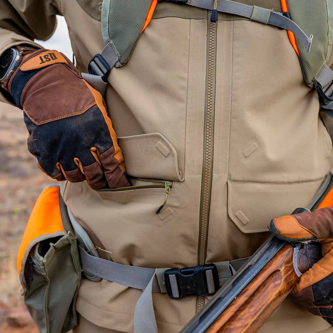 Gants tir pêche qualité supérieure respirants étanches paume cuir randonnée chasse