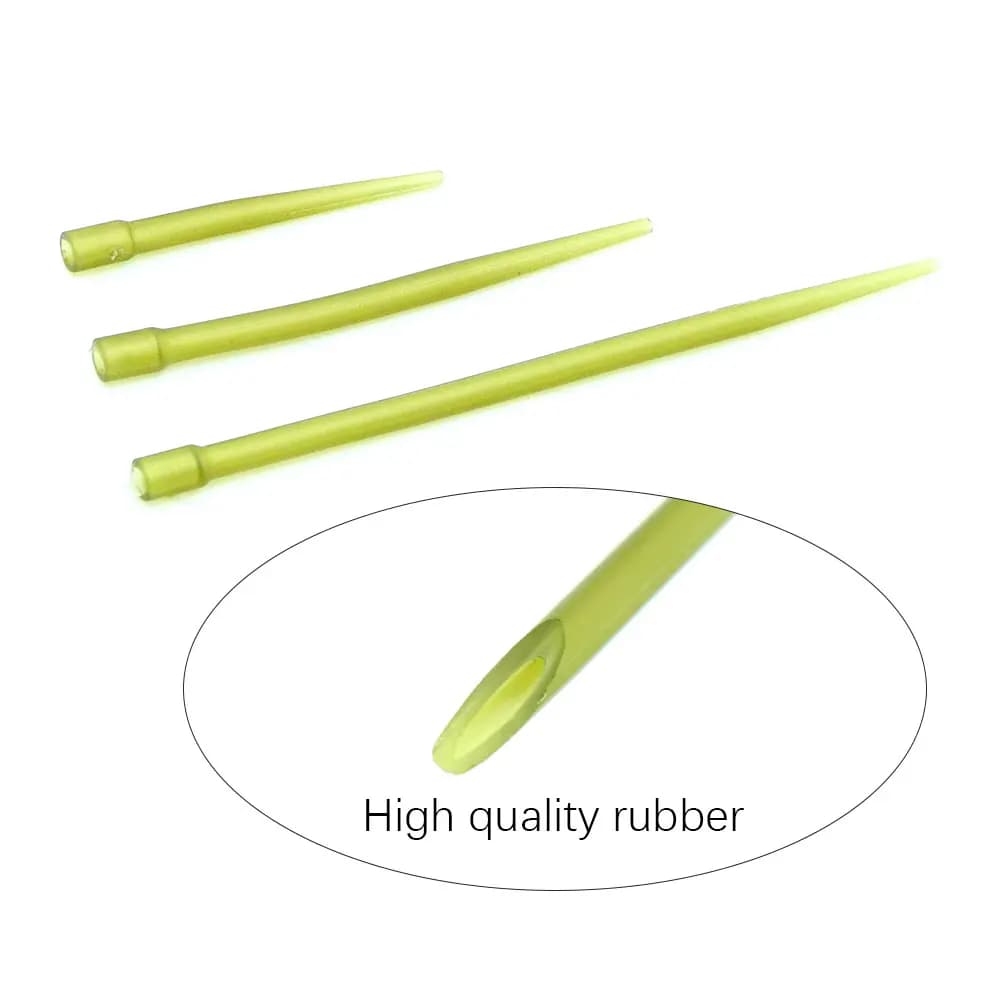 20 pièces accessoires pêche carpe anti-enchevêtrement manchon caoutchouc montage cheveu