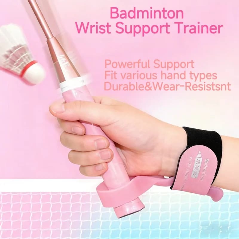 Support ajustable pour poignet badminton - Correcteur de posture et grip pour toutes tailles de main