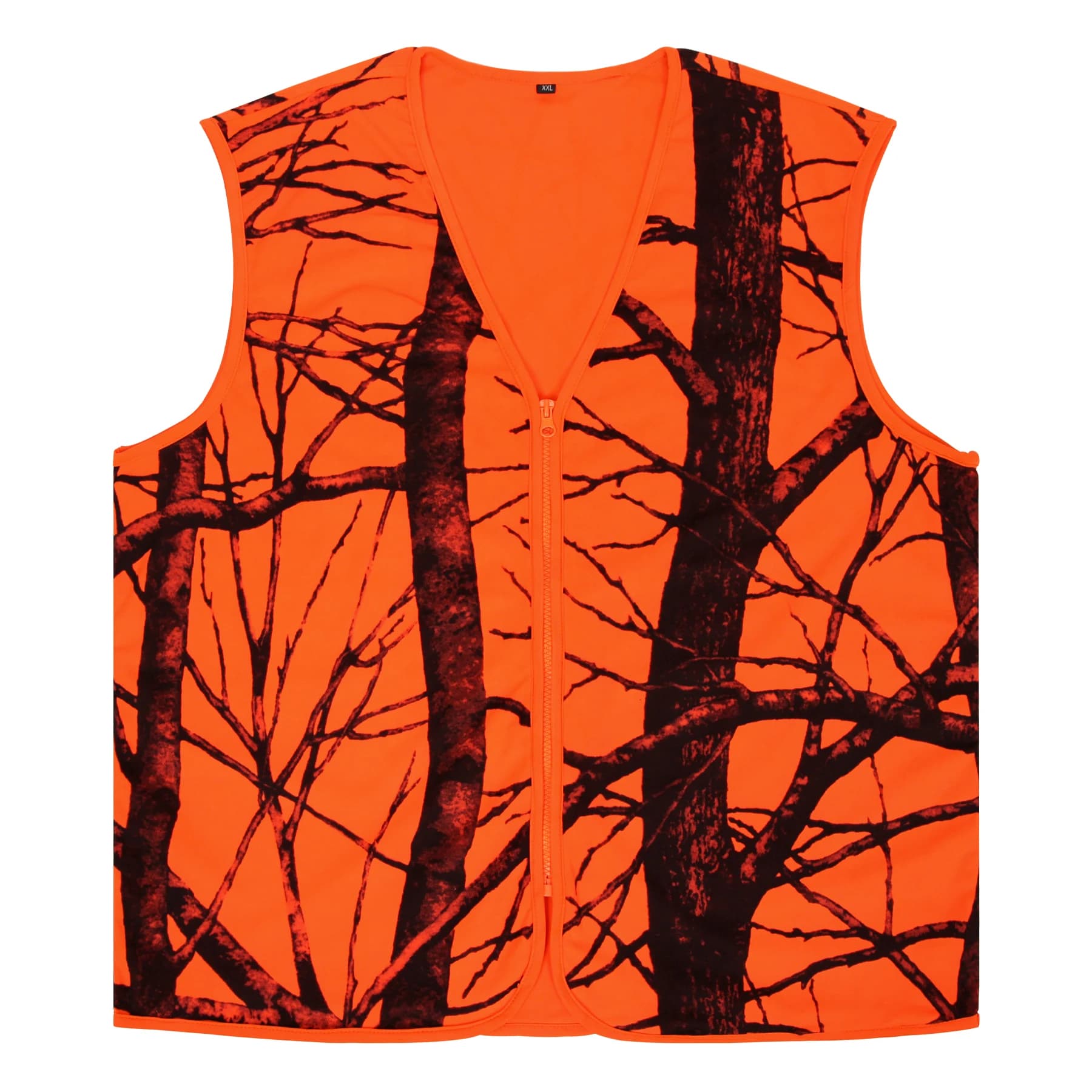 Veste de chasse orange séchage rapide grande taille M-4XL - Randonnée camping pêche photo sans manches