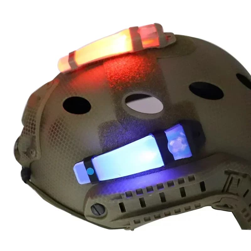 Lampe clignotante sécurité casque tactique - Signalisation survie étanche équipement chasse randonnée