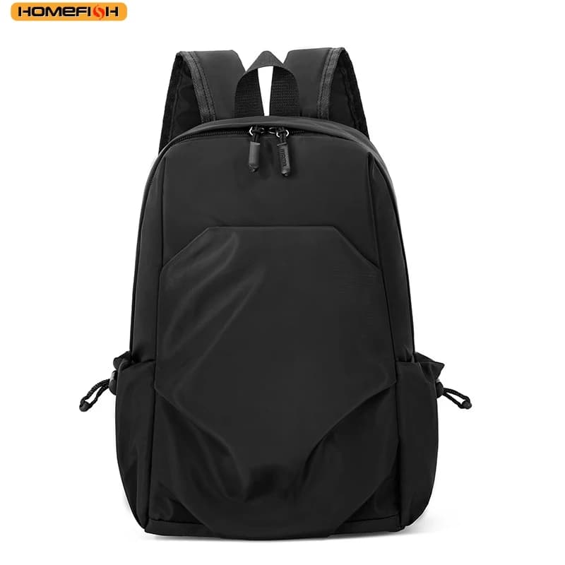 Sac à dos homme noir mini HOMEFISH 2026 imperméable toile école voyage sacoche épaule design