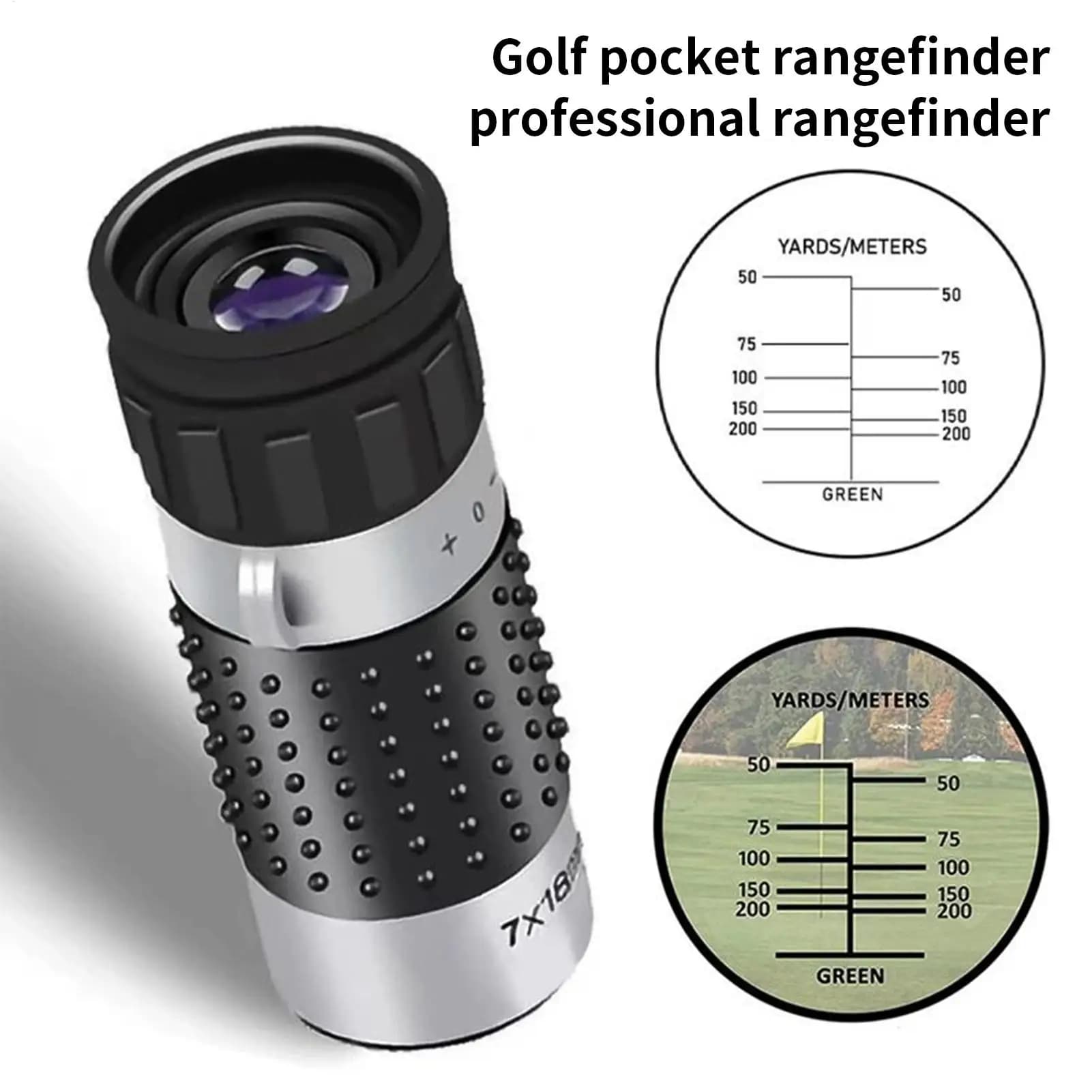 Télémètre monocular 7x multifonction pour pêche, observation oiseaux, randonnée et activités outdoor