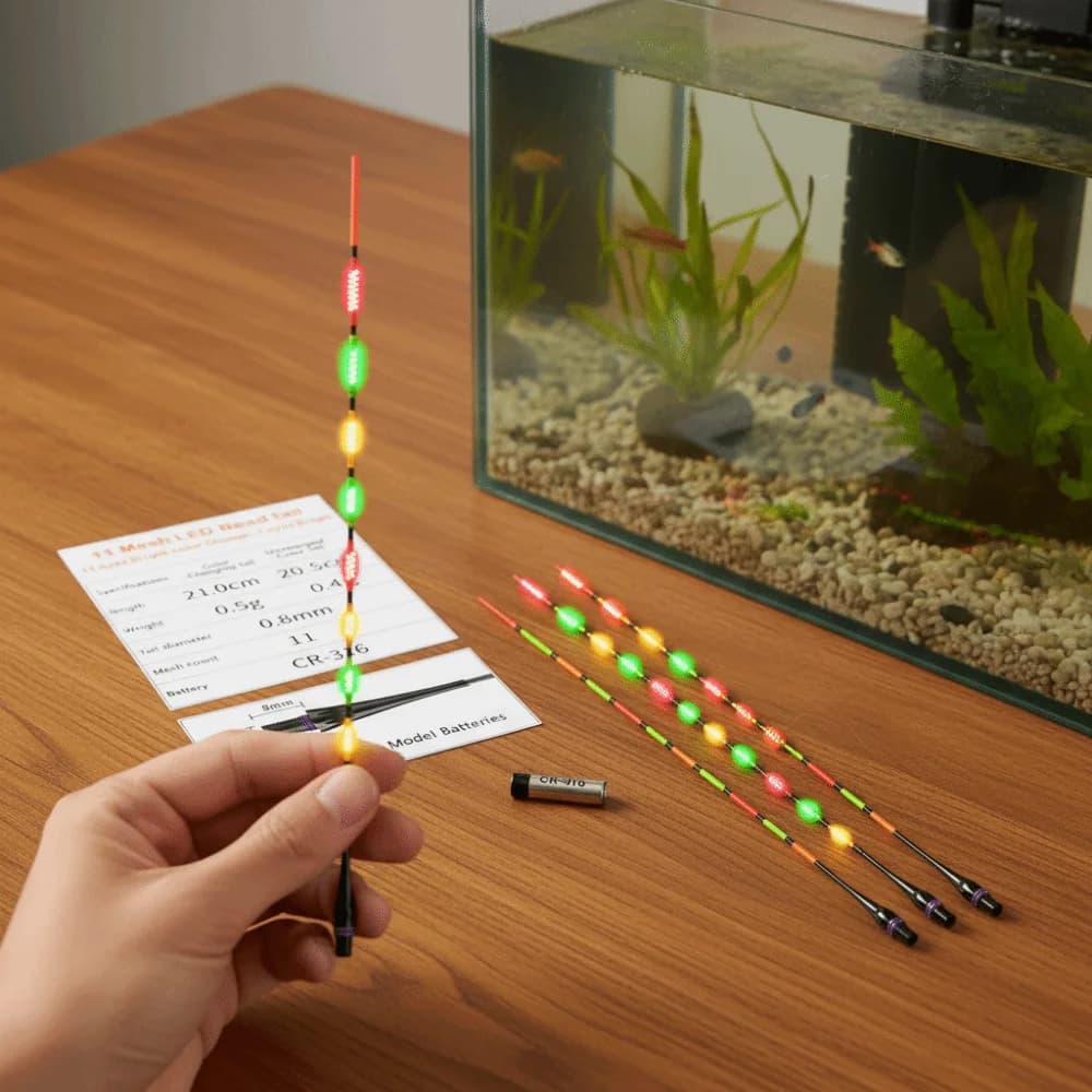 Bouchon lumineux LED ultra sensible pour la pêche de nuit électronique et connecté