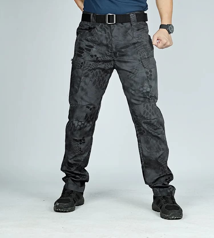 Pantalon tactique IX9 ville nature pour pêche - Combat imperméable randonnée pêche urbaine