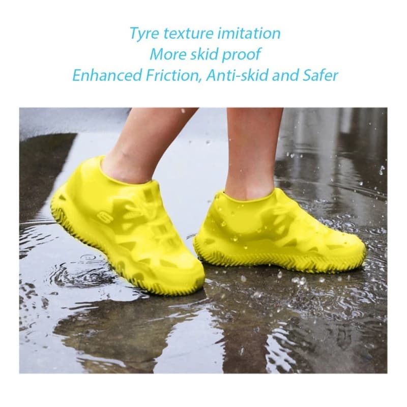 Chaussures de pluie étanches antidérapantes pour pêche - Bottes silicone réutilisables unisexes