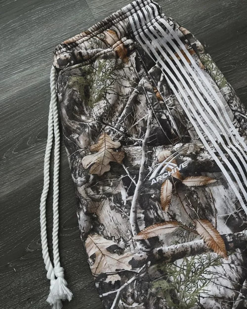 Pantalon camouflage rétro Y2k loose pêche jogging cordon ajustable unisexe qualité premium