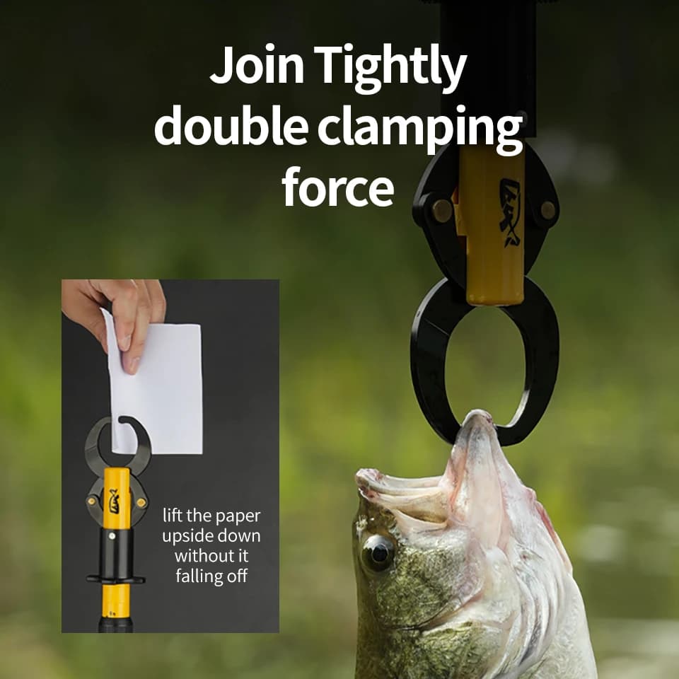 Pince de contrôle et pesée pour poissons LINNHUE - Gripper pêche avec système de verrouillage