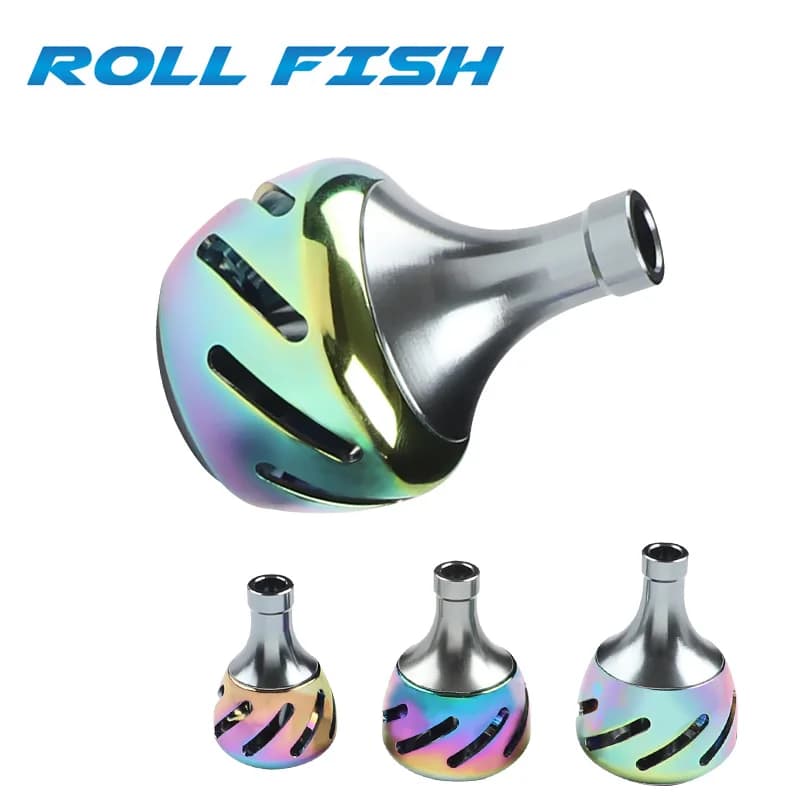 Manivelle moulinet pêche ROLLFISH poignée métal bouton ergonomique bras oscillant modification DIY