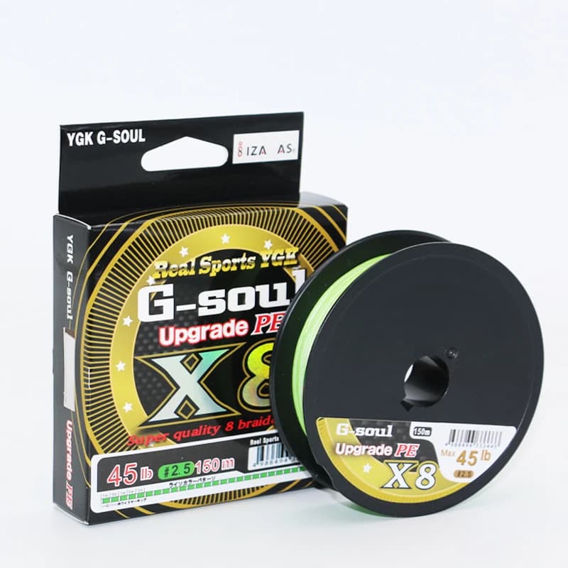YGK G-SOUL X8 Fil de Pêche Tressé 8 Brins Haute Résistance PE Multifilament 150M 200M Fabriqué au Japon
