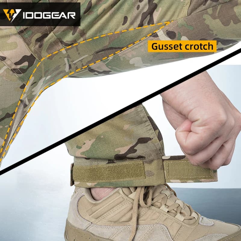 Pantalon tactique IDOGEAR Combat UFS avec protections genoux camouflage pêche chasse outdoor