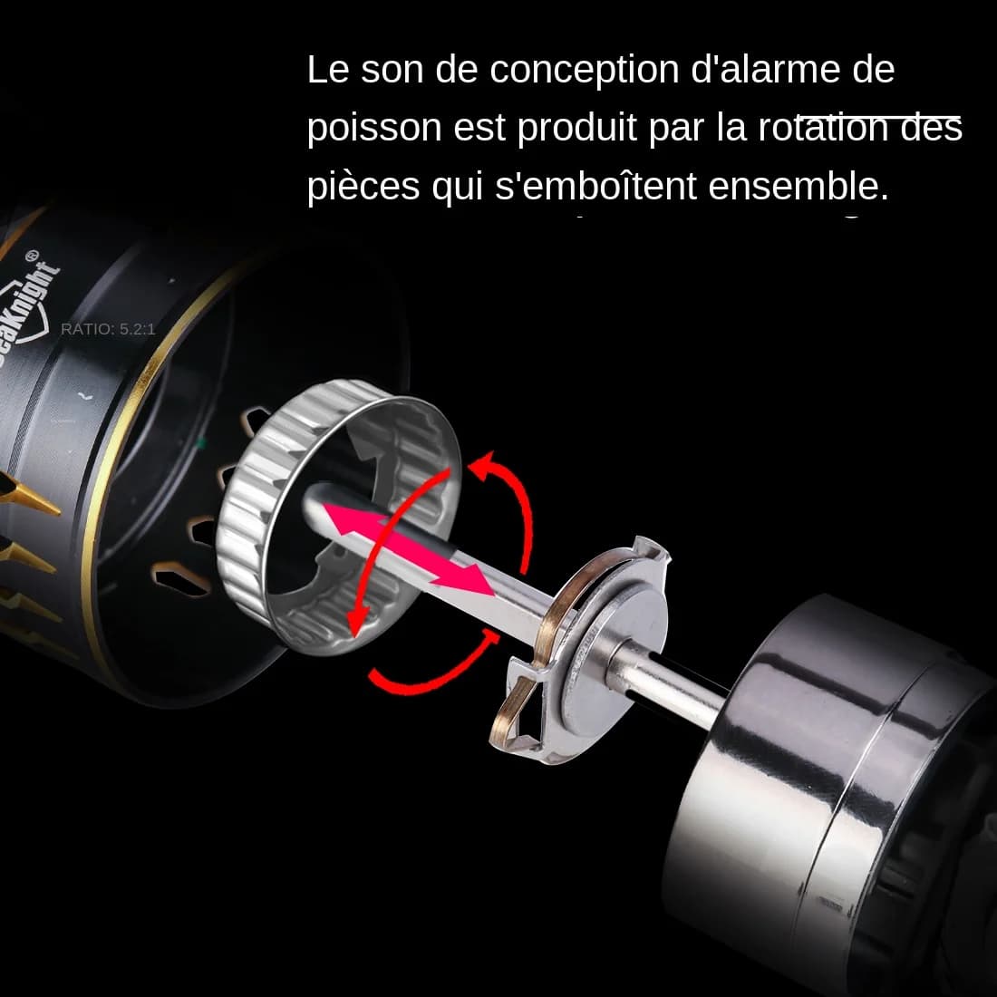 Moulinet SeaKnight ARCHER2 avec alarme 28lbs de drag max - bobine aluminium 2000-6000 pour pêche sportive