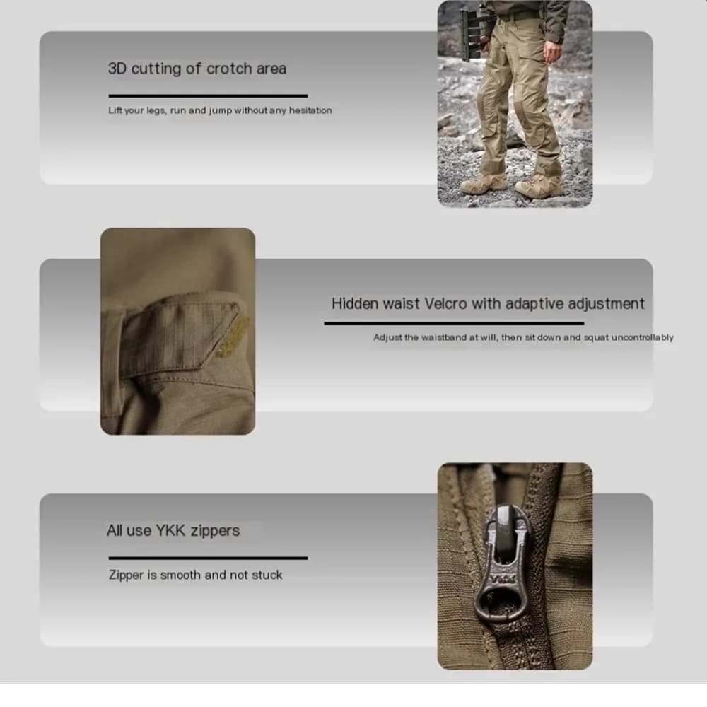 Pantalon tactique Assault 3.0 Military Bird pour pêche - Pantalon cycliste réglable printemps homme