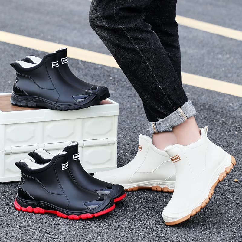 Bottes de pêche courtes imperméables anti-dérapantes pour homme - Style coréen tendance