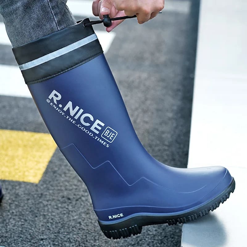 Bottes pluie hautes homme anti-dérapantes renforcées pour pêche chantier et fruits de mer
