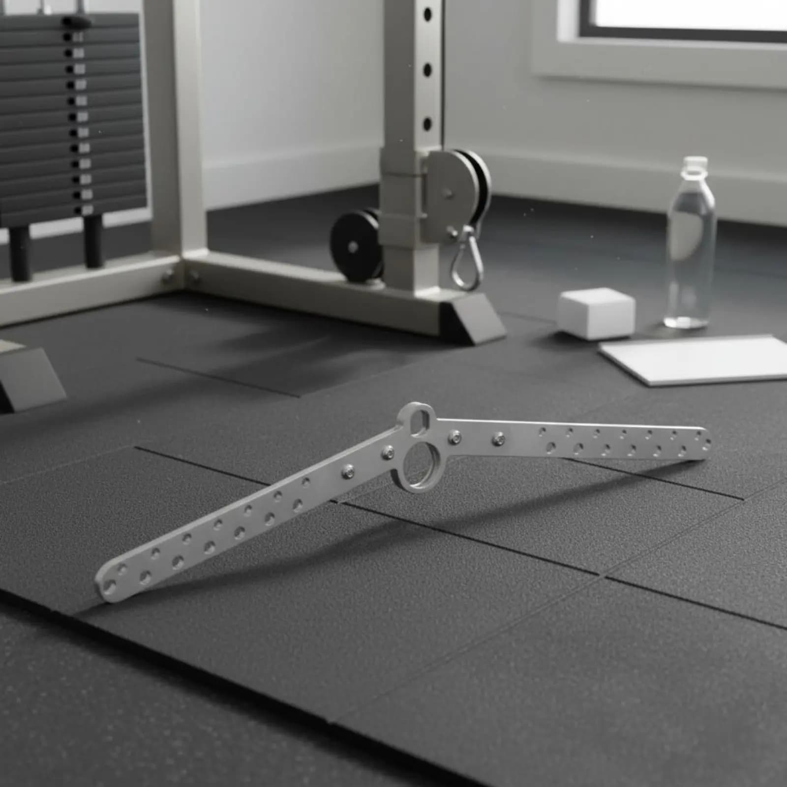 Barre de tirage dorsal réglable en acier robuste pour haltérophiles - Barre dorsale durable