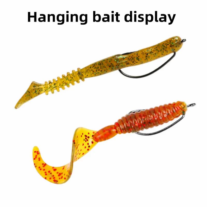 50 hameçons crank offset large ouverture pour leurres souples pêche en mer carnassiers brochet carpe coffret